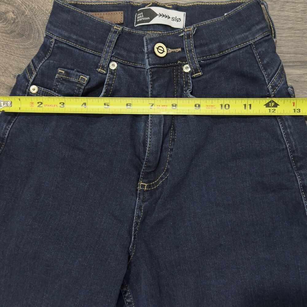 Slo Not Fast 90s Straight High Jeans Dark Wash Wide Leg Denim 00 Eco Friendly View 6